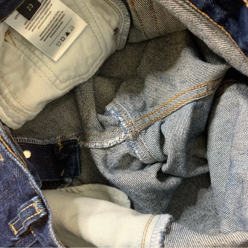 Citizens Of Humanity Womens Blue Beverly Slouch Boot Button Fly Jeans 23 - Picture 12 of 12